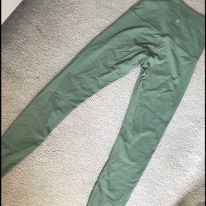 Green Full Length Lululemon Align Leggings